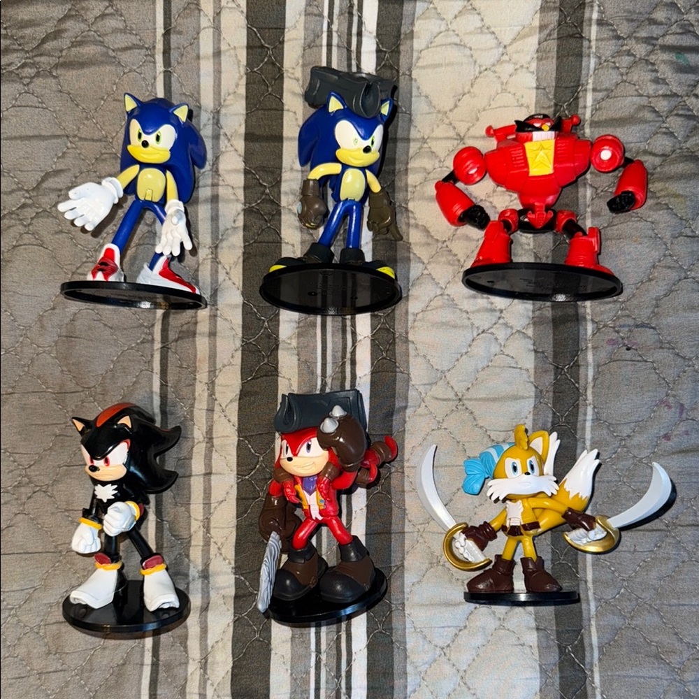 Sonic The Hedgehog Prime 6 Collectible Action Figures - Mini 3” Figures